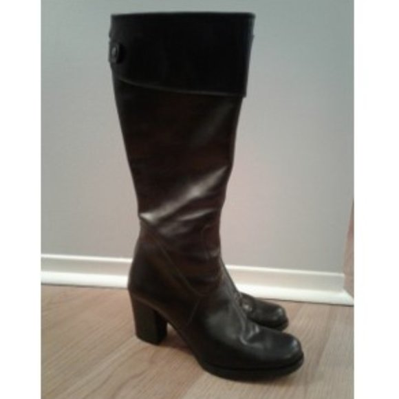 Bravo Browns🌸Black Leather Boots Size 10B or 40 - Picture 4 of 10